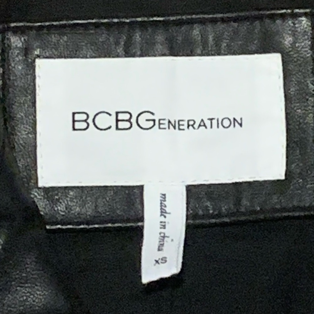 BCBGeneration Black Leather Jacket Size XS - Picture 3 of 4